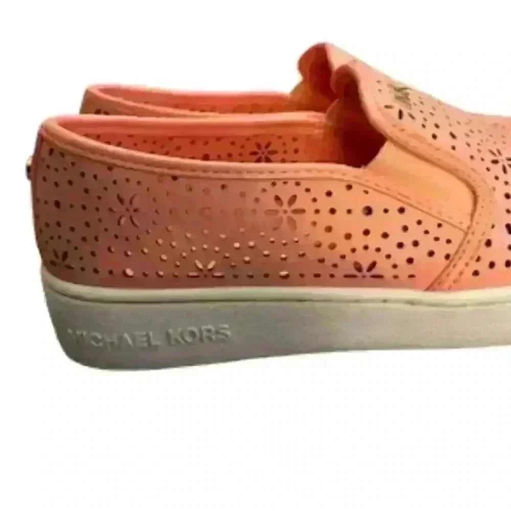 Michael Kors Kane leather perforated sneakers